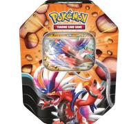 Pokémon - Juego de cartas coleccionables: caja de lata leyendas: Koraidon-ex (1 carta promocional holográfica y 4 paquetes de refuerzos)