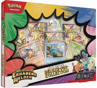 Pokémon - Juego de Cartas coleccionables: colección de Pines de Lujo Mega-Desarrollo - Héroes sublimes: Primeros Socios (3 Cartas promocionales holográficas, 1 Pin de Lujo y 5 Paquetes de Refuerzos)