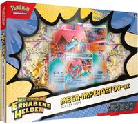 Pokémon - Juego de Cartas coleccionables: Colección Mega-Desarrollo - Héroes sublimes: Mega-Impergator-ex (1 Carta Promocional holográfica, 1 Carta de Gran tamaño y 4 Paquetes de Refuerzos)