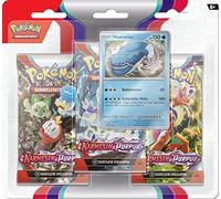 Pokémon- Pack de 3 carmesí y púrpura Karmesin, Color tiburón, 0 (184-45574)