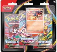 Pokémon - Juego de cartas coleccionables: paquete de 3 mega desarrollo: caos crecientes (1 carta promocional holográfica y 3 paquetes de refuerzos)