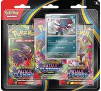 Pokémon - Juego de Cartas coleccionables: Paquete de 3 Mega Desarrollo - Llamas fatales: Snibunna (1 Carta Promocional holográfica y 3 Paquetes de Refuerzos)