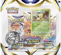 Pokémon, Juego de Cartas coleccionables Pokémon TCG: Escudo & Espada 9 Astros Brillantes 3 Packs de Refuerzo | Juego de Cartas | A Partir de 6 años | 2 Jugadores | 10 Minutos de Tiempo de Juego