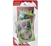 Pokemon - Juego de cartas coleccionables TCG Scarlet & Violet Destined Rivals Premium Checklane Booster Pack con moneda y 3 cartas promocionales (1 paquete) Rabsca y Rellor