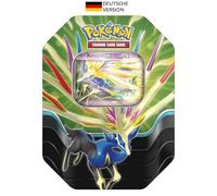 Pokémon - Juego de Cartas coleccionables: Tin-Box Leyendas Azur: Xerneas-ex (4 Paquetes de Refuerzo y 1 Carta Promocional holográfica)