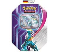 Pokémon - Juego de Cartas coleccionables: Tin-Box Paradox-Schicksale: Eisenhaupt-ex (1 Carta Promocional holográfica y 4 Paquetes de Refuerzos)