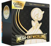 Pokémon - Juego de Cartas coleccionables: Top Trainer-Box Mega-Desarrollo: Guardevoir (1 Tarjeta Promocional de Pantalla Completa, 9 Paquetes de Refuerzo y Accesorios Premium)