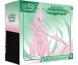 Pokémon-Juego de cartas de coleccionista:Top Trainer-Box Karmesin&Purpur-Paradoxrift:guerrero de hierro(9 sobres,1 carta promocional holográfica a pantalla completa y accesorios premium)-Idioma alemán