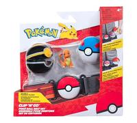 Pokémon Juego de cinturón Clip 'N' Go Incluye un cinturón temático y una Figura de acción Charmander de 5 cm con Accesorios de Bola de Lujo y Super Bola