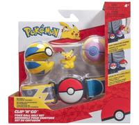 Pokémon Juego de cinturón Pikachu Clip 'N' Go - Incluye cinturón temático y Figura de Batalla Pikachu de 2 Pulgadas con Bola de curación y Accesorios de Bola rápida