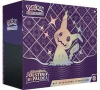 Pokémon Juego de Entrenador de la expansión Escarlata y Violetto - Destino de Paldea (Nueve Sobres, una Carta Promocional holográfica de Figura Completa y Accesorios de Juego), edición en Italiano