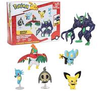Pokemon Juego de figuras Battle Ready con Grimmsnarl de acción de lujo de 4.5 pulgadas, 6 piezas, figuras escarlata y violeta de 2 pulgadas, licencia oficial, regalo de cesta de Pascua para niños,