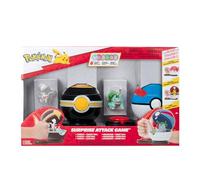 Pokémon Juego Surprise Attack Game Togetic with Stand & Bulbasaur #4 with Luxury Ball & Great Ball - Fairy, Flying, Poison, Grass Disks - W4