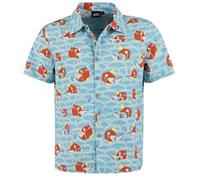Pokémon Karpador - Hawaii Hombre Camisa Manga Corta Azul 100% algodón Regular