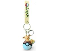 Pokemon | Llavero de pokeball/figura con dije de bolsa | Más de 15 años | Eevee (estilo 2)