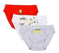 Pokémon, Lotes de 3 Calzoncillos, Niño, rojo, 4-5 Años