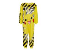 Pokemon - Mameluco para niños, pijama todo en uno, para niños de 3 a 12 años, Amarilla Pikachu, 7-8 años
