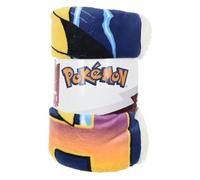 Pokémon Manta Plaid Pikachu 140 x 190 cm para niños | Sherpa suave, Gotta Catch 'Em All, diseño rayo, azul marino, uso diario