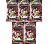 Pokemon Mega Desarrollo: Óptimo Orden 5 Booster Packs - Alemán NUEVO & OVP y BB Toy-Trades Toploader