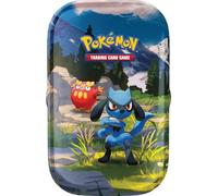 Pokémon: Minicaja coleccionable Expansión Megaevolución - Ascenso Heroico (Riolu y Darumaka) del GCC Pokémon (1 hoja de pegatinas, 1 tarjeta ilustración Pokémon de la minicaja y 2 sobres de expansión)
