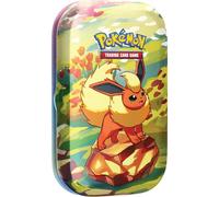 Pokémon Minilata Escarlata y Púrpura-Evoluciones Prismáticas - Flareon de JCC (2 Paquetes de Mejora y 1 Moneda)