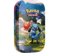 Pokémon: Minilata Megaevolución-Héroes Ascendentes: Riolu y Darumaka (1 Pegatina, 1 Tarjeta Pokémon ilustrada y 2 Sobres de Mejora)