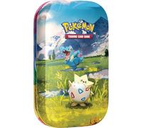 Pokémon: Minilata Megaevolución-Héroes Ascendentes: Togepi y Totodile (1 Pegatina, 1 Tarjeta Pokémon ilustrada y 2 Sobres de Mejora)