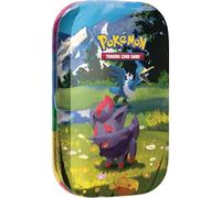 Pokémon: Minilata Megaevolución-Héroes Ascendentes: Zorua y Cramorant (1 Pegatina, 1 Tarjeta Pokémon ilustrada y 2 Sobres de Mejora)