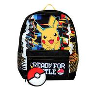 Pokemon Mochila Escolar | 40 x 32 x 15 cm Pikachu | Negro | Niños Bolsillo