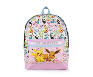 Pokémon Mochila escolar Girls Pink Glitter | Diseño de Eevee Besties con Pikachu | Bolsa de ensueño para un sinfín de diversión y días escolares y más allá