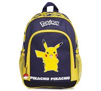 Pokémon - Mochila infantil - Mochila infantil para niños de maternidad CP Primario - Bolsa escolar - Pikachu idea de regalo, negro, 5-10 ans, Estilo de vida (Azul)