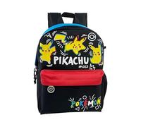 Pokémon- Mochila Juvenil, Mochila Escolar, Adaptable a Carro, Backpack, Color Negro, Producto Oficial (CyP Brands)