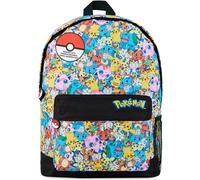 Pokemon Mochilas Escolares para Niños, Mochila Niño Niña Pikachu Pokeball Mochila Escolar Niño Niña Resistente Picachu Mochilas Infantiles Originales Oficial (Negro/Multicolor)