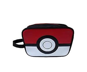 Pokémon - Neceser Portatodo, con Asa, Diseño Pokeball, Cierre de Cremallera, Accesorio, Color Negro y Rojo (CyP Brands)