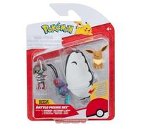 Pokémon Paquete de 3 Figuras de acción Incluye Las Figuras de acción de 5 cm Eevee y Pawniard, y de 7,5 cm Butterfree