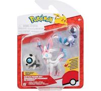 Pokémon Paquete de 3 figuras de batalla: cuenta con figuras de batalla de Aron y Skorupi de 2 pulgadas y Sylveon de 3 pulgadas