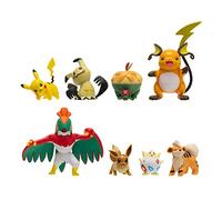 Pokémon Paquete de 8 Figuras de Batalla - Cuenta con Pikachu, Eevee, Appletun, Growlithe, Mimikyu, Togepi, Raichu y Hawlucha de 3 Pulgadas - Detalles auténticos