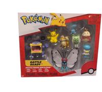Pokémon Paquete de 8 Figuras de Batalla - Cuenta con Pikachu, Eevee, Appletun, Growlithe, Mimikyu, Togepi, Raichu y Hawlucha de 3 Pulgadas - Detalles auténticos