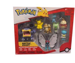 Pokémon Paquete de 8 Figuras de Batalla - Cuenta con Pikachu, Eevee, Appletun, Growlithe, Mimikyu, Togepi, Raichu y Hawlucha de 3 Pulgadas - Detalles auténticos