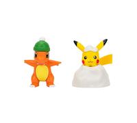 Pokemon Paquete de figuras de batalla de Pikachu y Charmander de vacaciones
