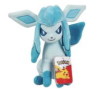Pokémon Peluche Glaceon de 8 pulgadas, con licencia oficial, figura de Eevee Evolution, auténtico juguete de peluche suave, regalo de calcetín de Navidad para niños, niñas, 2 años en adelante