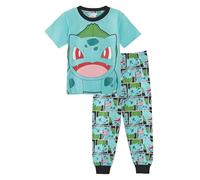 Pokemon - Pijama de manga corta para niños y adolescentes, camiseta con pantalones completos, 9-10 años