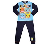 PoKéMoN Pijama de manga larga para niños de 5 a 11 años, 11-12 años, 146-152 cm, color negro y azul, multicolor