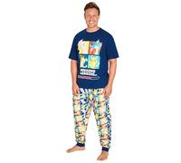 Pokémon Pijama Hombre Divertido - Conjuntos de Pijamas para Hombre (Azul Marino/Multicolor,S)