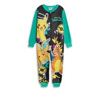 Pokémon Pijama Multicolor con Cremallera de Pikachu Charizard Dragonite para niño | Pijama de Microfibra de Manga Larga y Ropa de Estar por casa | Merchandising