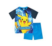 Pokémon Pijama Niño | Pijama Corta Pikachu | Pijamas niño Verano Azul 3-4 Años