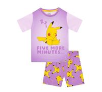 Pokemon Pijama Niño | Pikachu Pijama Niño Verano | Pijamas Pikachu Niña | Morado 7-8 Años