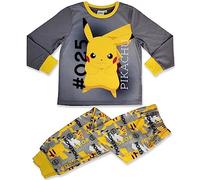Pokemon - Pijama para niños de 3 a 10 años, gris, 5-6 Years