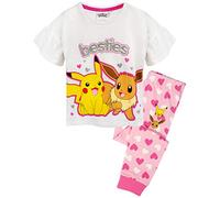Pokémon Pijama Pikachu y Eevee con Volantes, Pijama de pantalón Largo o Corto 11-12 años