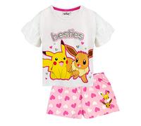 Pokémon Pijama Pikachu y Eevee con Volantes, Pijama de pantalón Largo o Corto 7-8 años